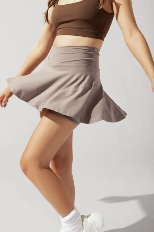 Crisscross Hourglass® Twirl Skort - Rose Grey sold by POPFLEX