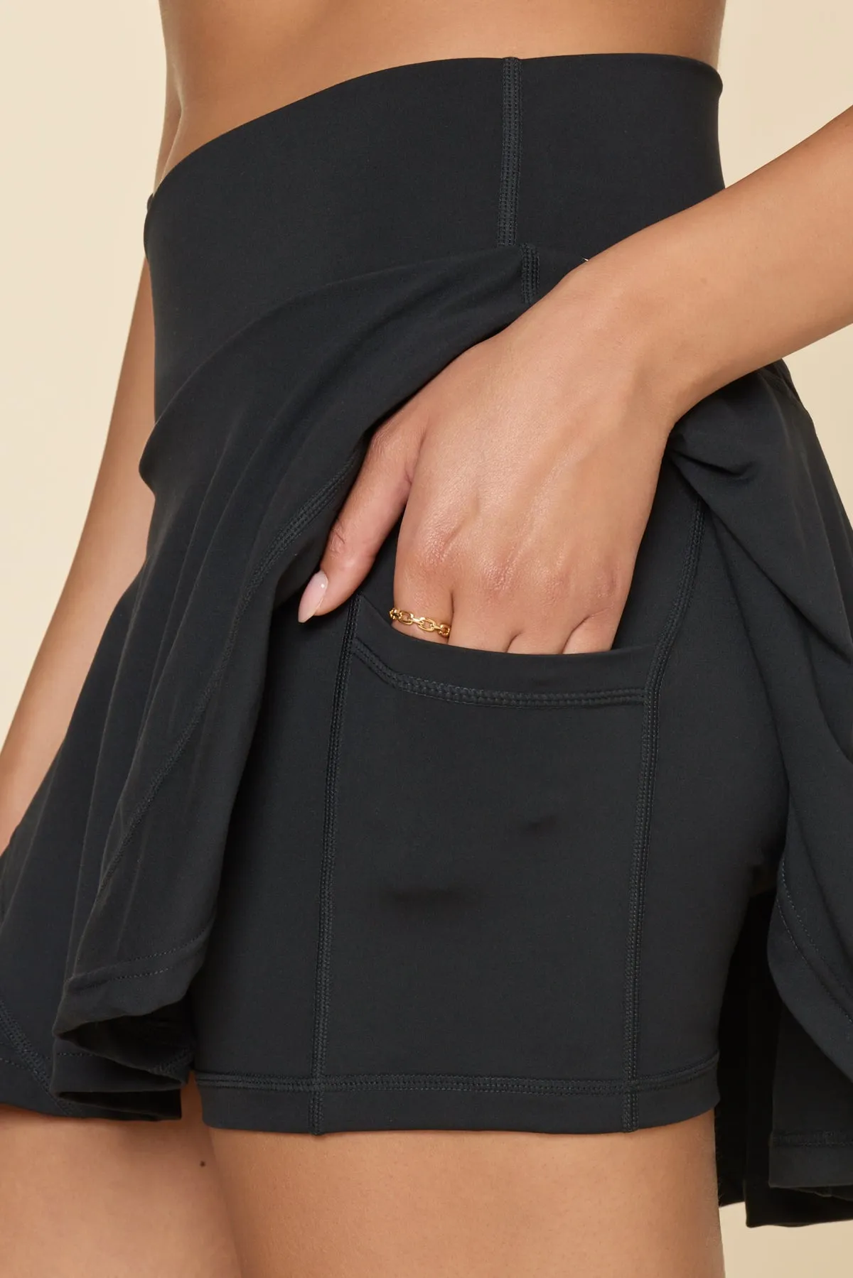 Crisscross Hourglass® Twirl Skort - Black sold by POPFLEX product image thumbnail 5