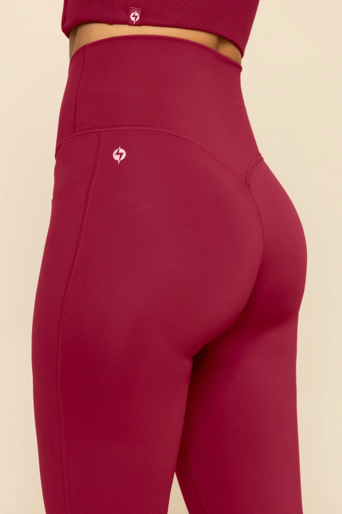 Crisscross Hourglass® Flared Legging with Pockets - Ruby sold by POPFLEX product image thumbnail 4