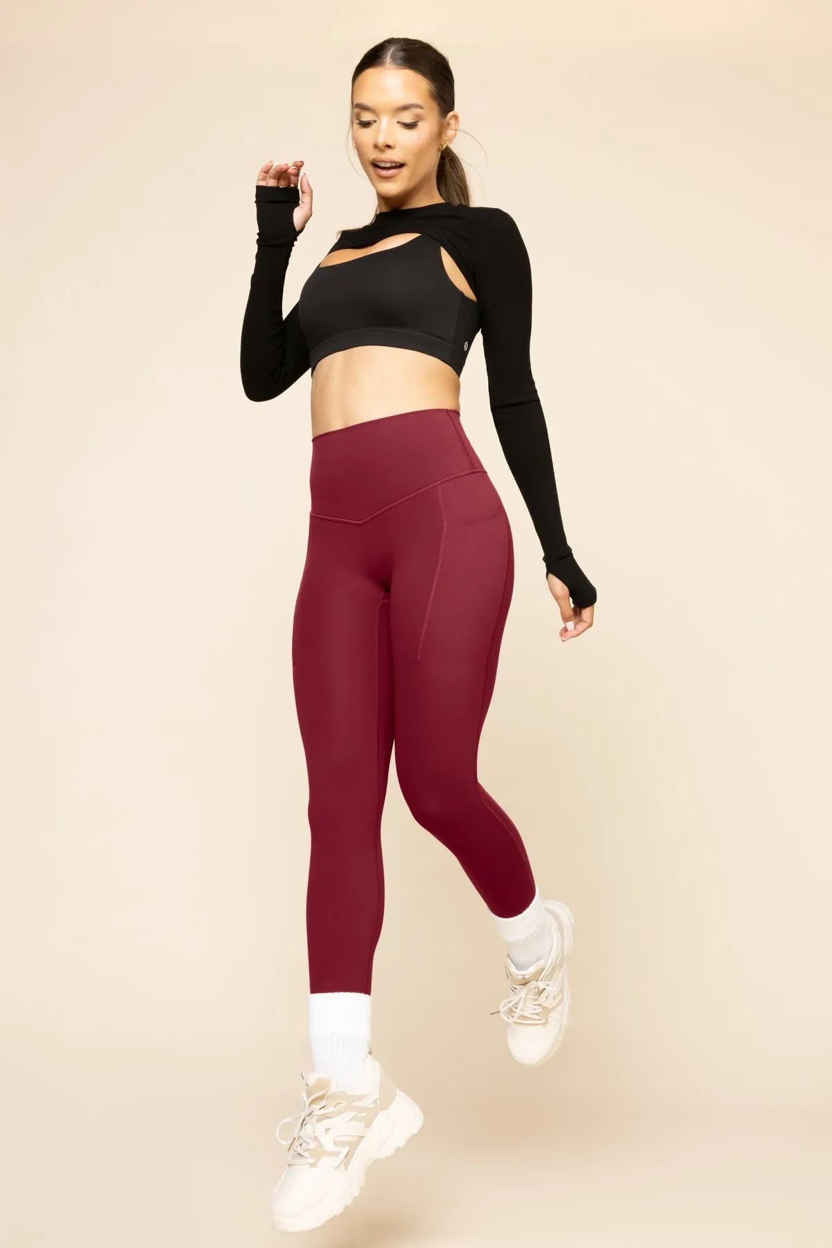 Supersculpt™ Legging with Pockets - Crimson sold by POPFLEX product image thumbnail 4