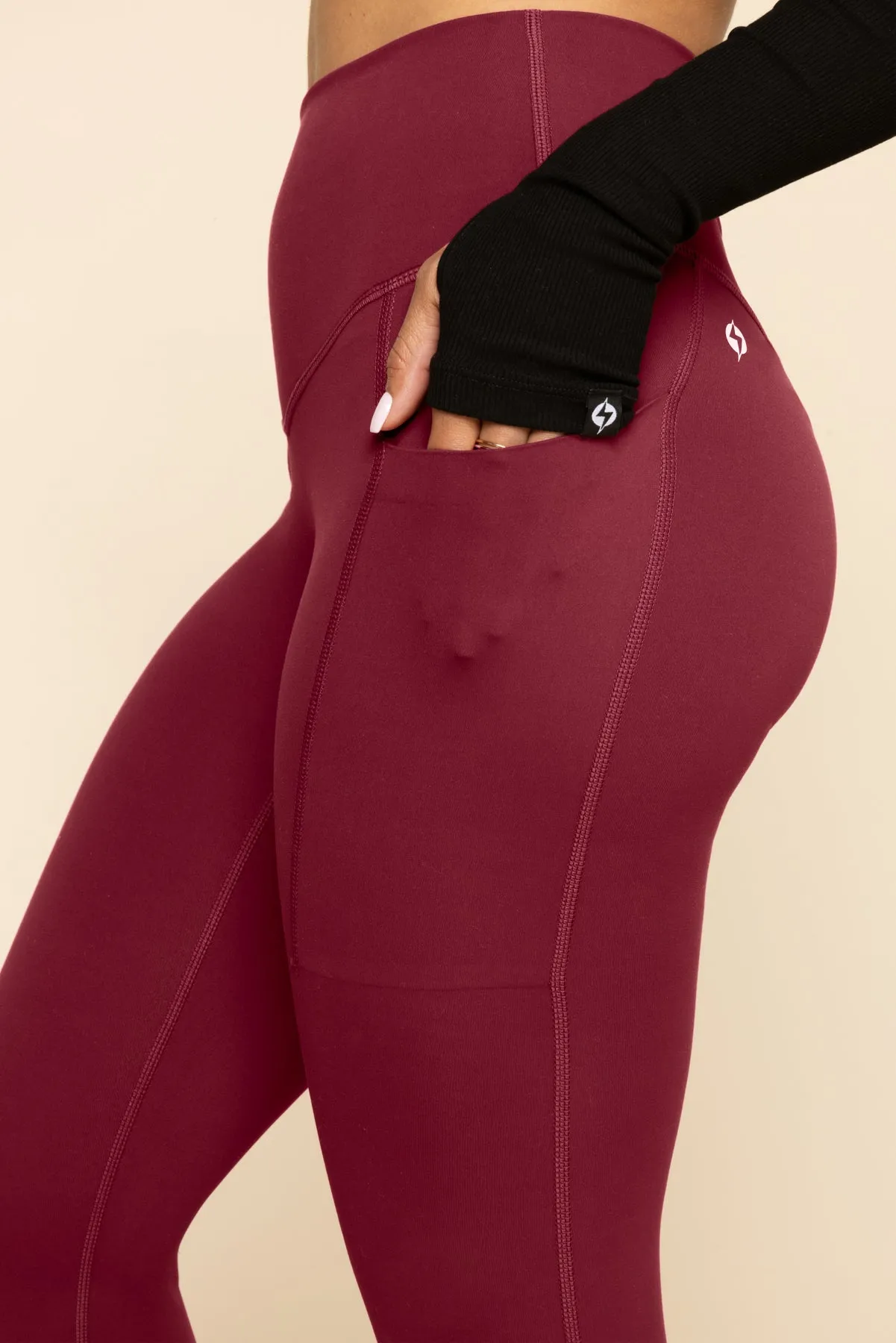 Supersculpt™ Legging with Pockets - Crimson sold by POPFLEX product image thumbnail 2