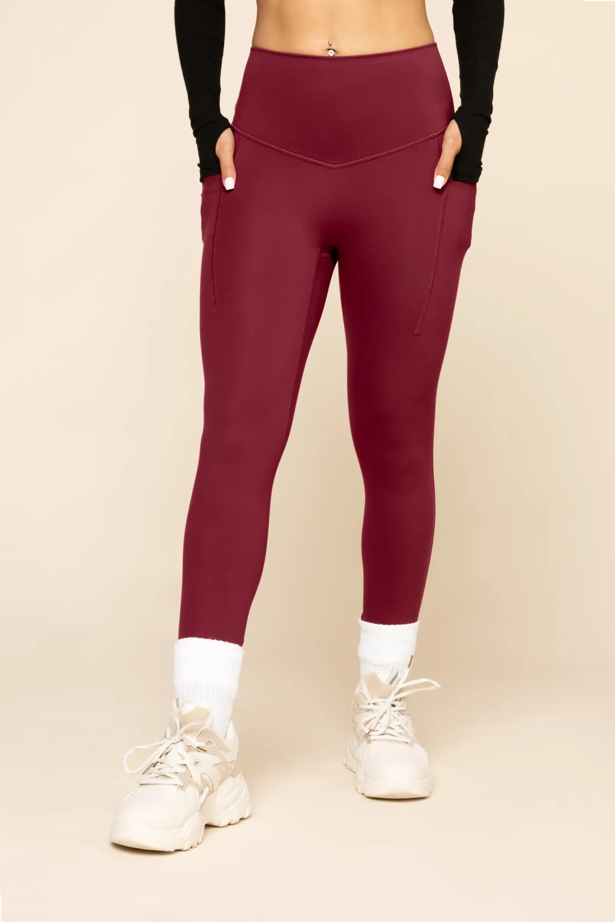Supersculpt™ Legging with Pockets - Crimson sold by POPFLEX product image thumbnail 3