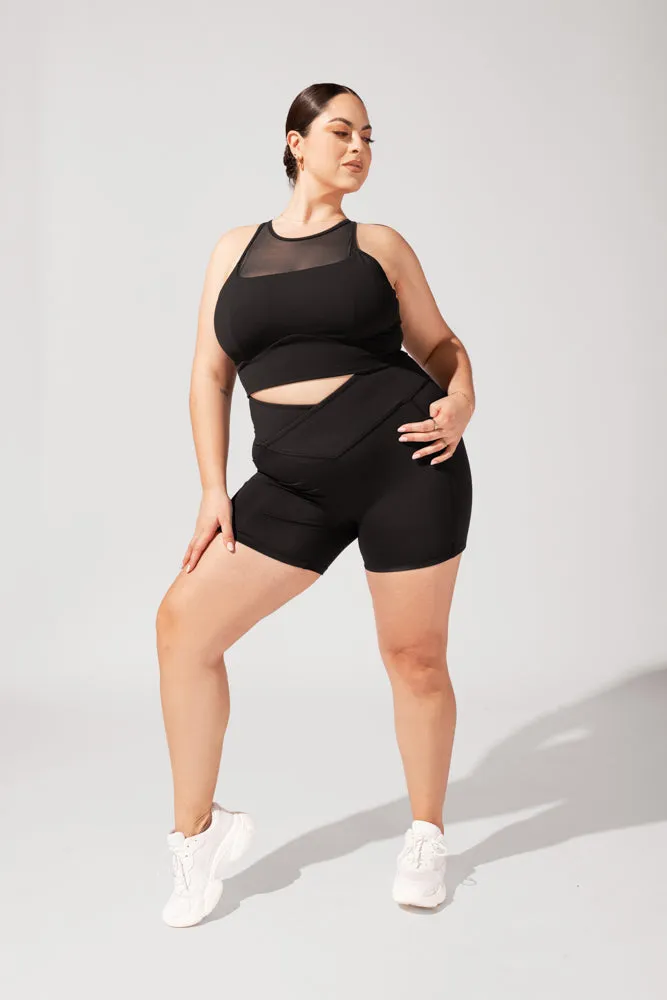 Crisscross Hourglass® Booty Short - Black sold by POPFLEX product image thumbnail 3