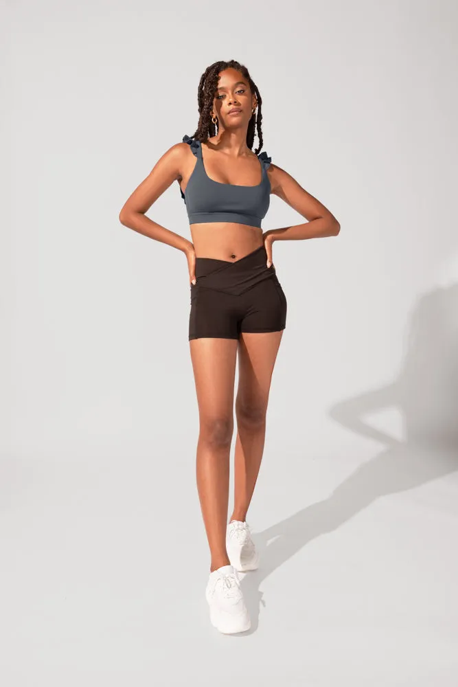 Crisscross Hourglass® Booty Short - Black sold by POPFLEX product image thumbnail 2