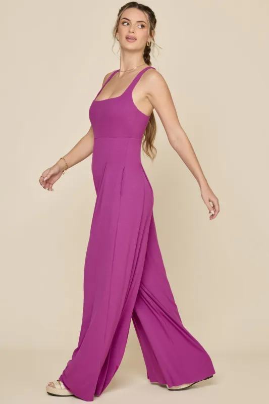 Go With The Flow Jumpsuit - Royal Orchid sold by POPFLEX