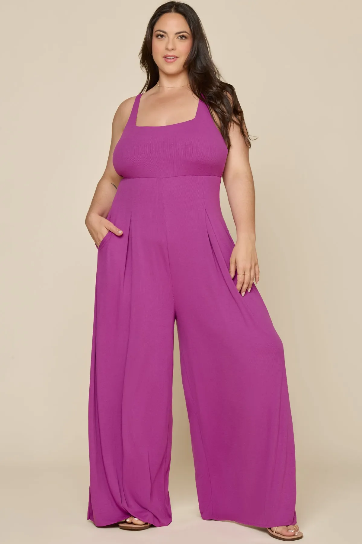 Go With The Flow Jumpsuit - Royal Orchid sold by POPFLEX product image thumbnail 2