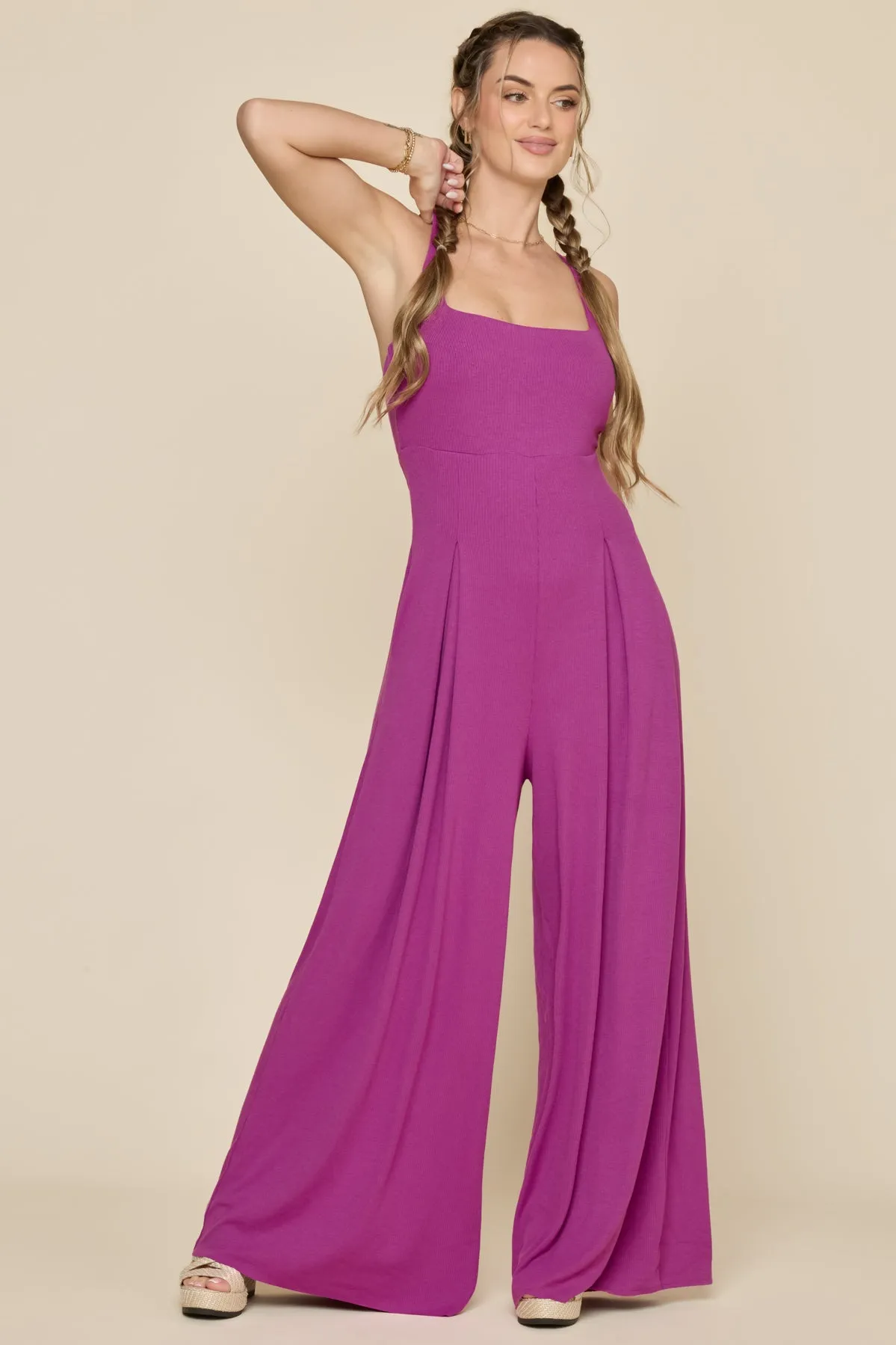 Go With The Flow Jumpsuit - Royal Orchid sold by POPFLEX product image thumbnail 4