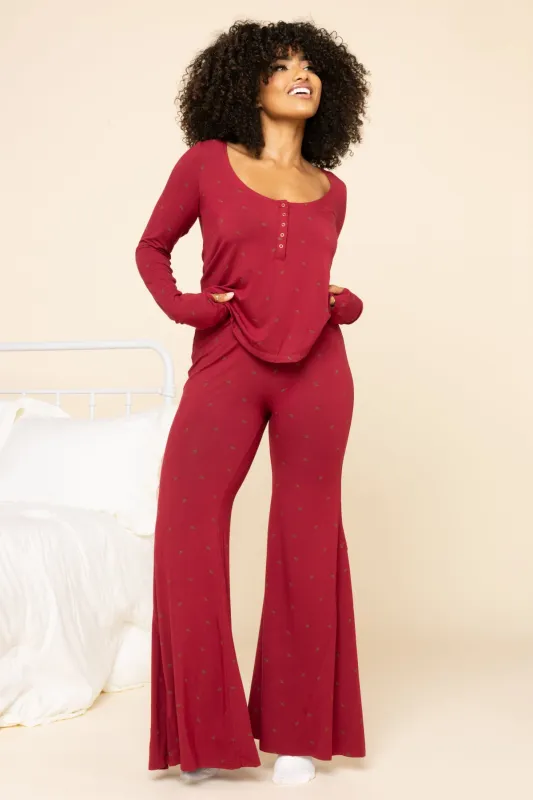 Deep Sleep Bell Bottoms - Cranberry sold by POPFLEX