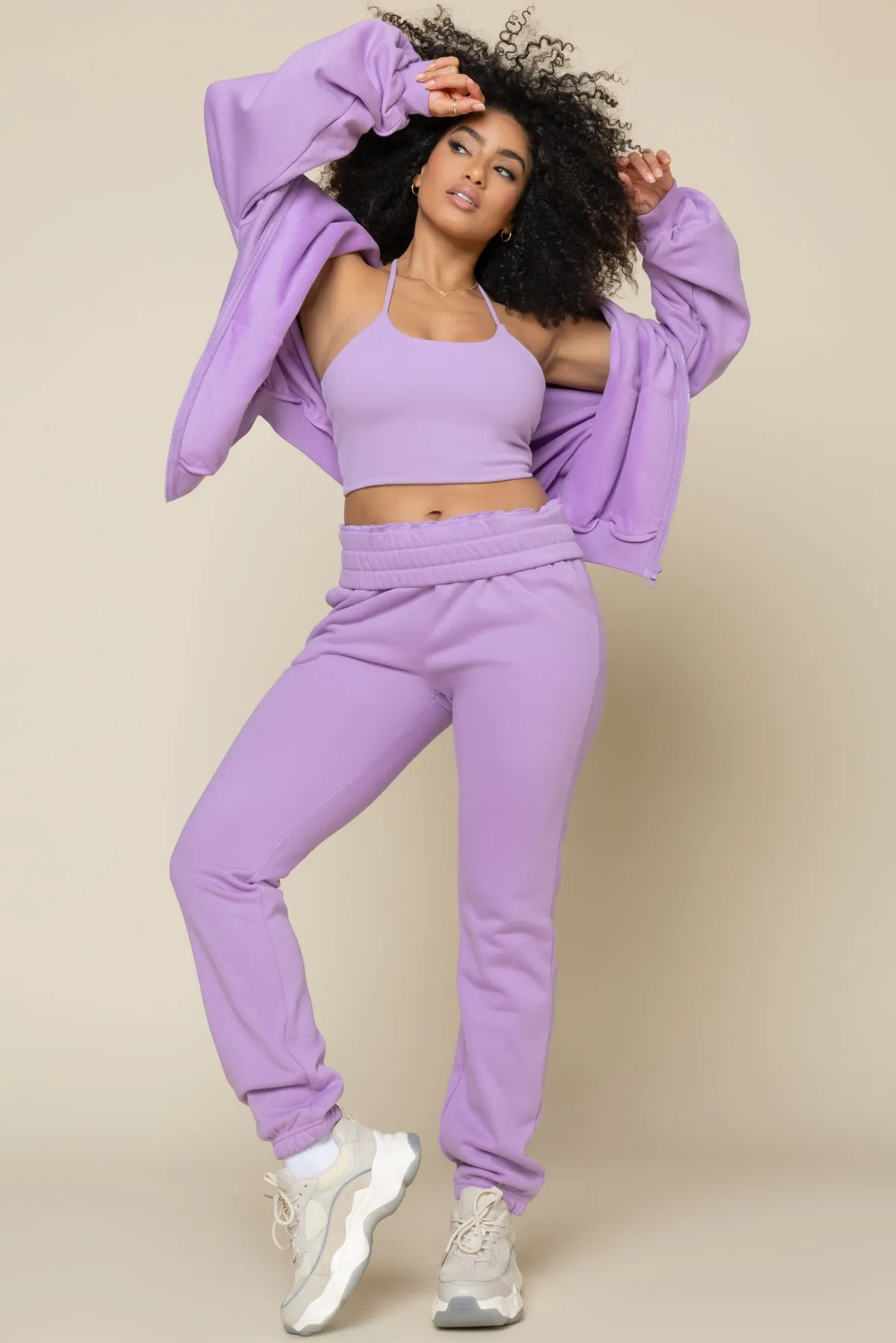Cloud Rollover Sweatpant - Mystic Purple sold by POPFLEX product image thumbnail 5