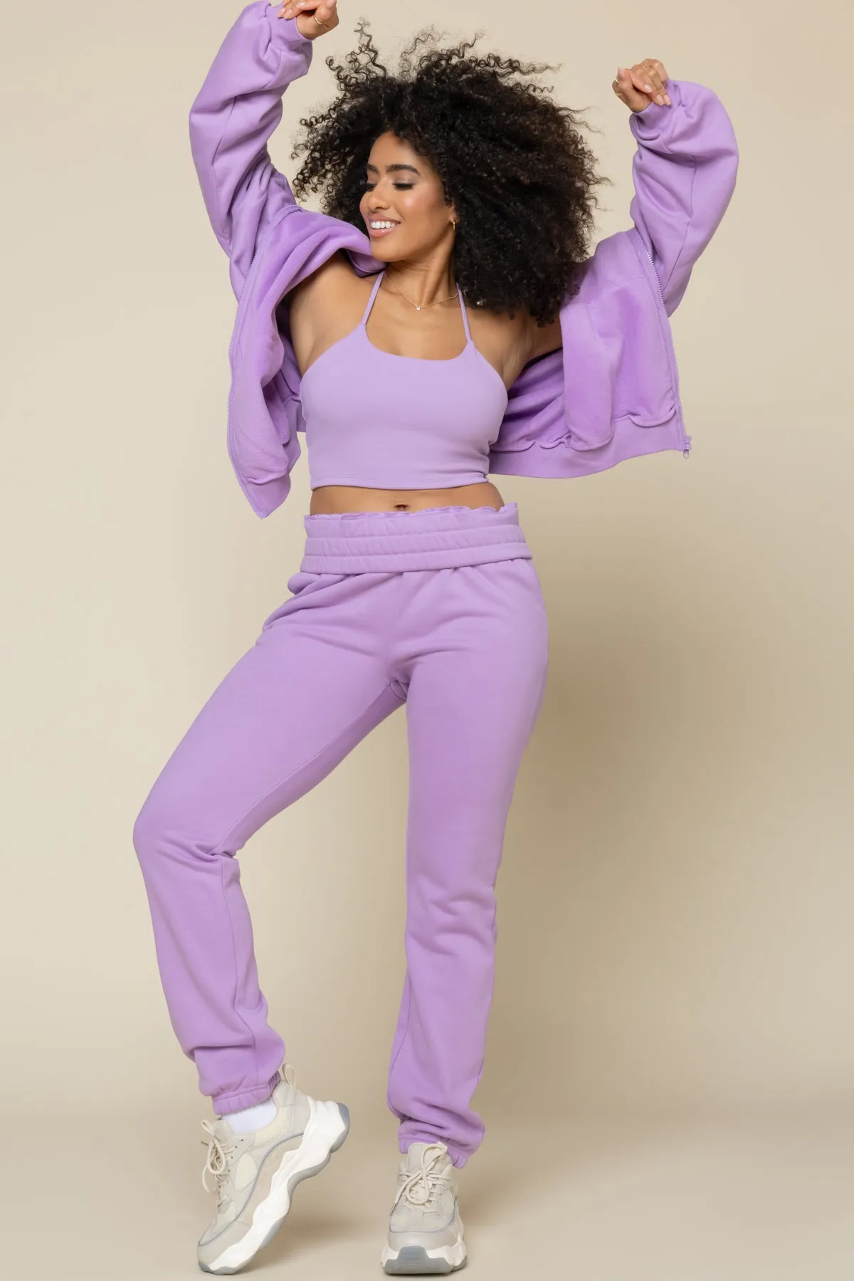 Cloud Rollover Sweatpant - Mystic Purple sold by POPFLEX product image thumbnail 2