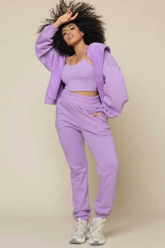 Cloud Rollover Sweatpant - Mystic Purple sold by POPFLEX