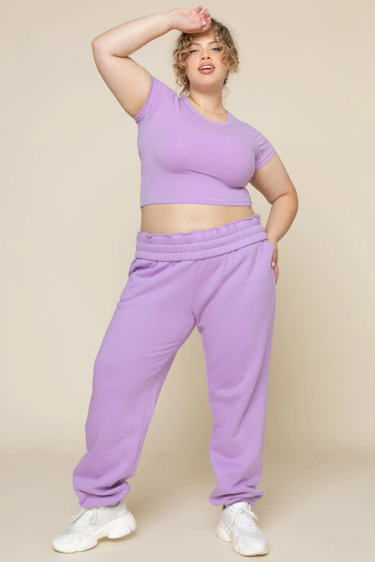 Cloud Rollover Sweatpant - Mystic Purple sold by POPFLEX product image thumbnail 4