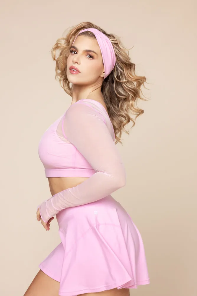 Coquette Long Sleeve Mesh Bra - Bubblegum sold by POPFLEX product image thumbnail 4