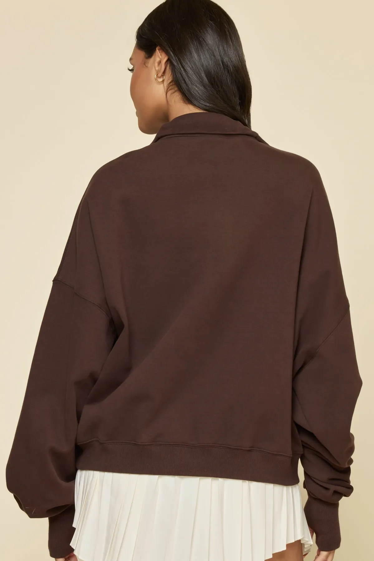 Ooey Gooey Half Zip Sweater - Ganache sold by POPFLEX product image thumbnail 5