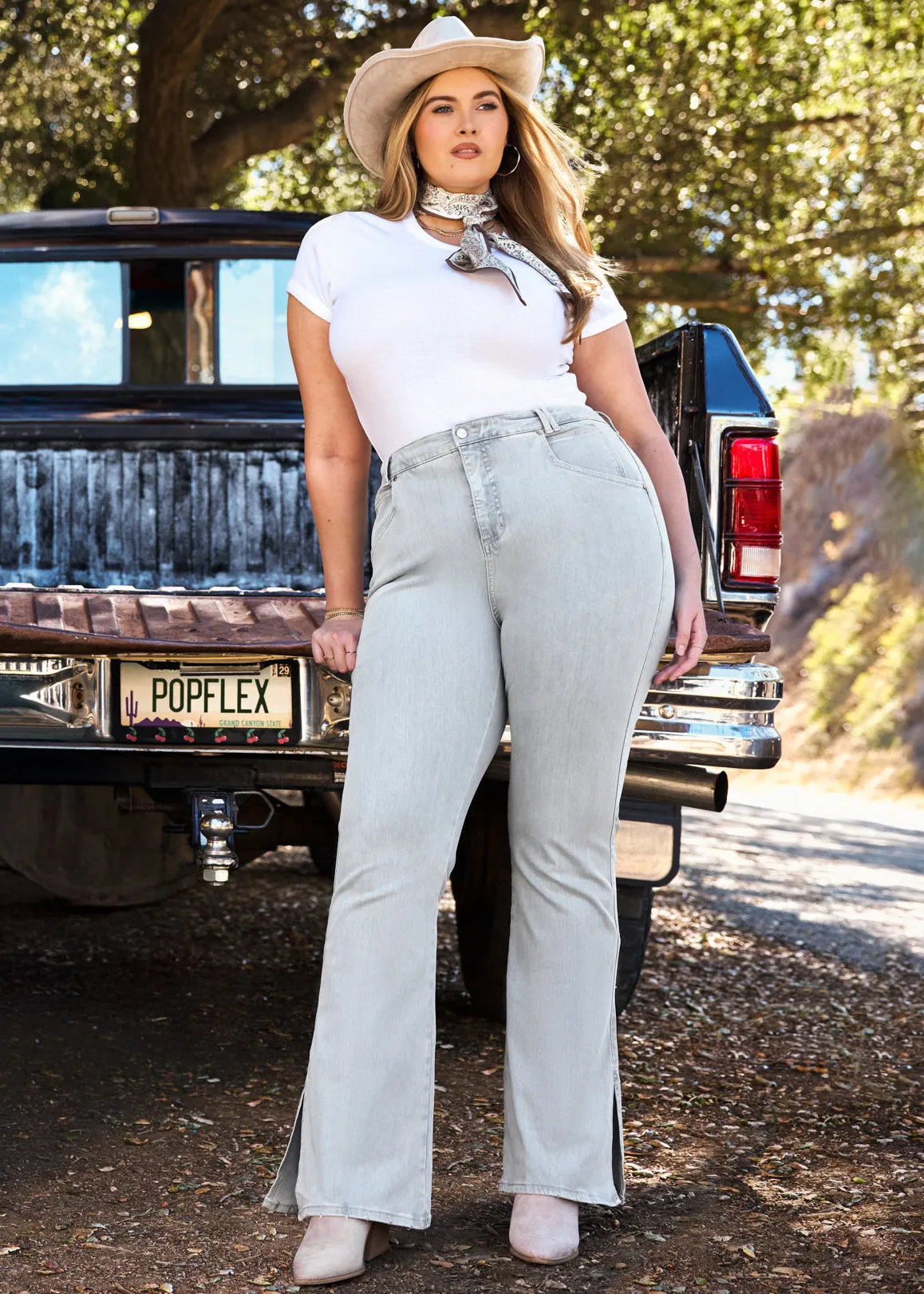 Superstretch Bootcut Flare Jeans - Light Wash sold by POPFLEX product image thumbnail 2