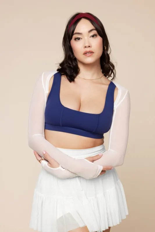 Mesh Corset Shrug - Bright White sold by POPFLEX