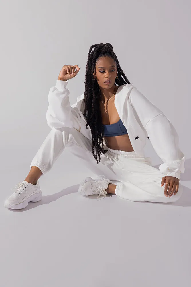 Cloud Rollover Sweatpant - White sold by POPFLEX product image thumbnail 2