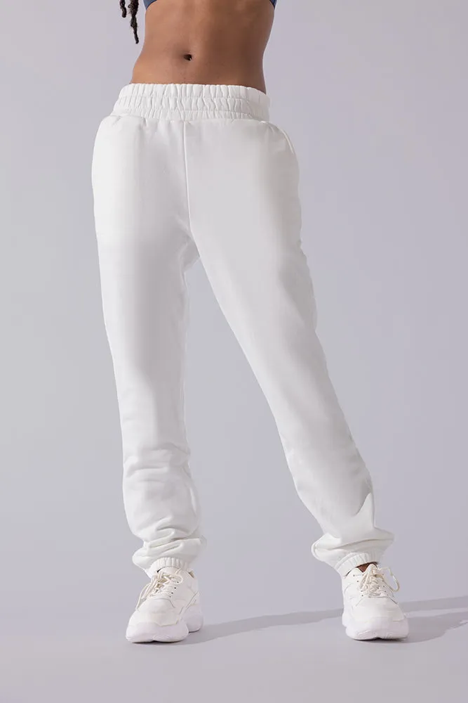 Cloud Rollover Sweatpant - White sold by POPFLEX product image thumbnail 3