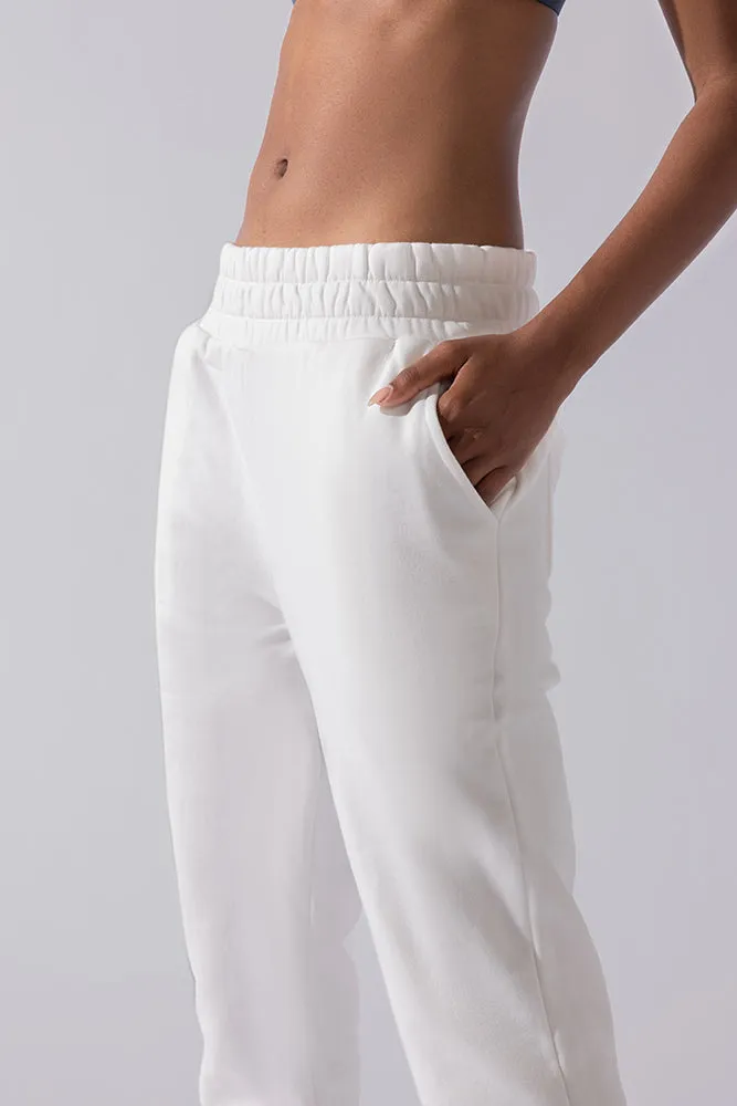 Cloud Rollover Sweatpant - White sold by POPFLEX product image thumbnail 5
