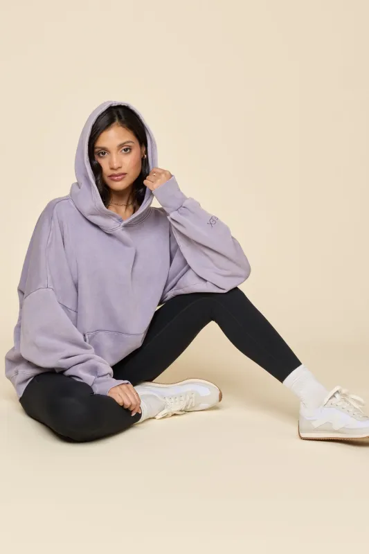 Boxy Boyfriend Hoodie - Vintage Violet sold by POPFLEX