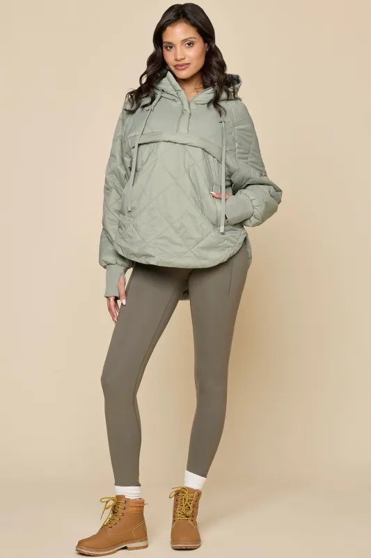Pillow Packable Puffer Jacket - Light Sage made by POPFLEX