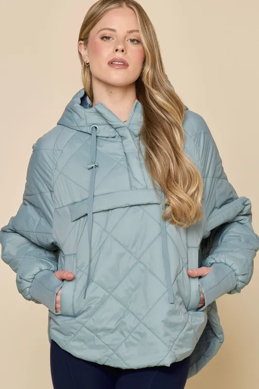 Pillow Packable Puffer Jacket - Cloudy Blue made by POPFLEX