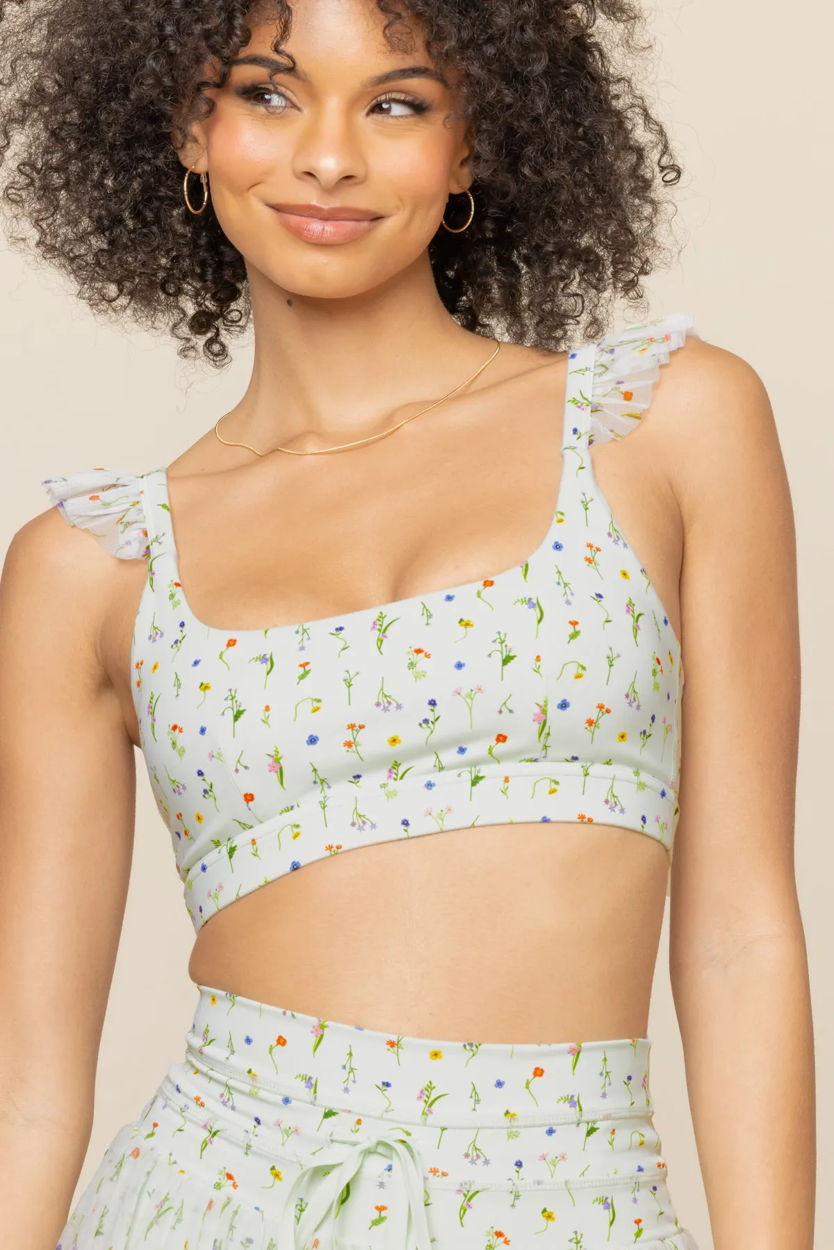 Romance Mesh Ruffle Bra - Meadow sold by POPFLEX product image thumbnail 2