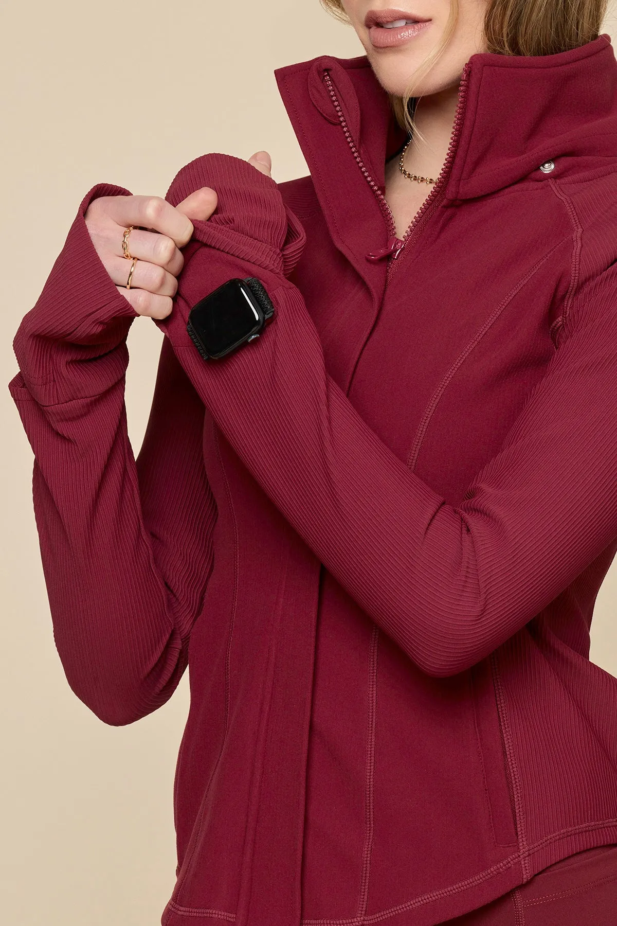 Corset Zip Jacket - Crimson sold by POPFLEX product image thumbnail 3