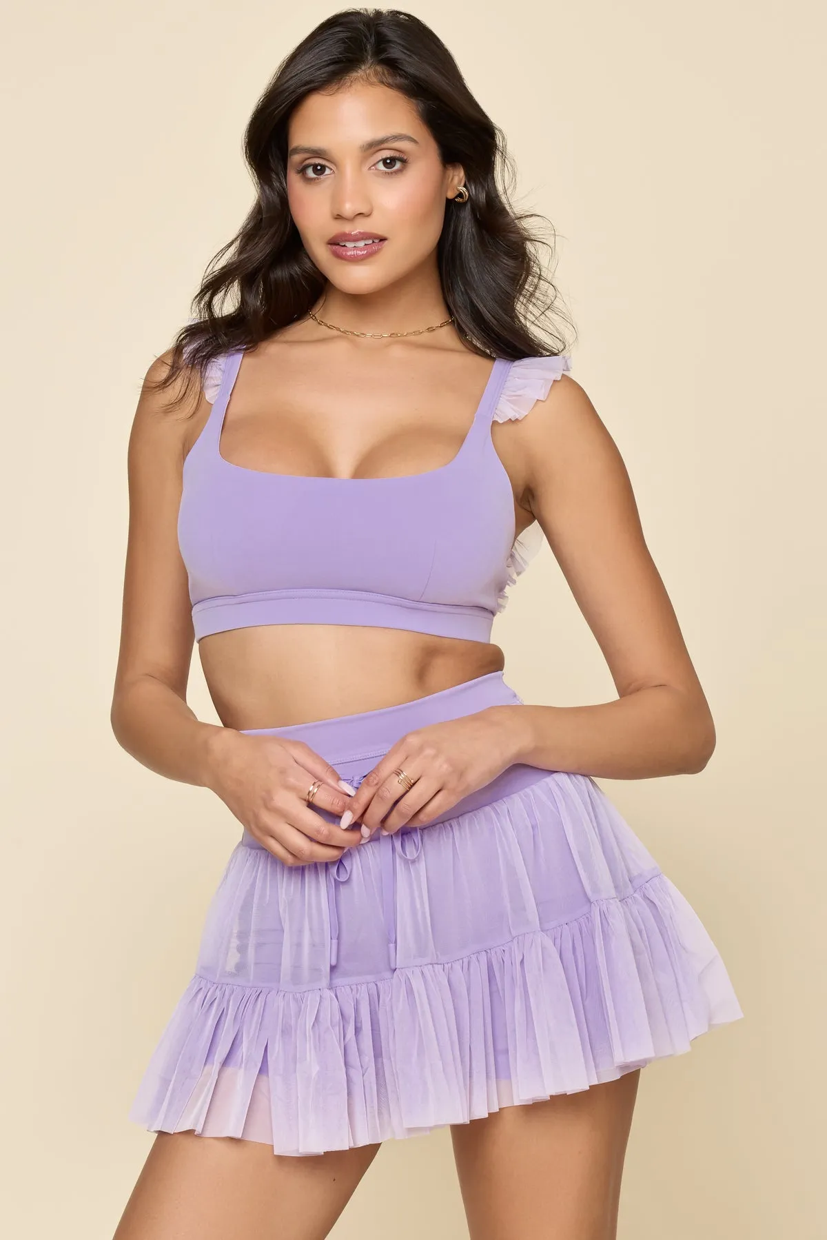 Romance Mesh Ruffle Bra - Digital Lavender sold by POPFLEX product image thumbnail 2