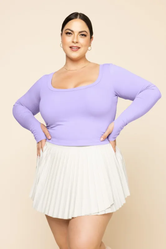 Your Favorite Reversible Long Sleeve Top (Cropped) - Digital Lavender sold by POPFLEX