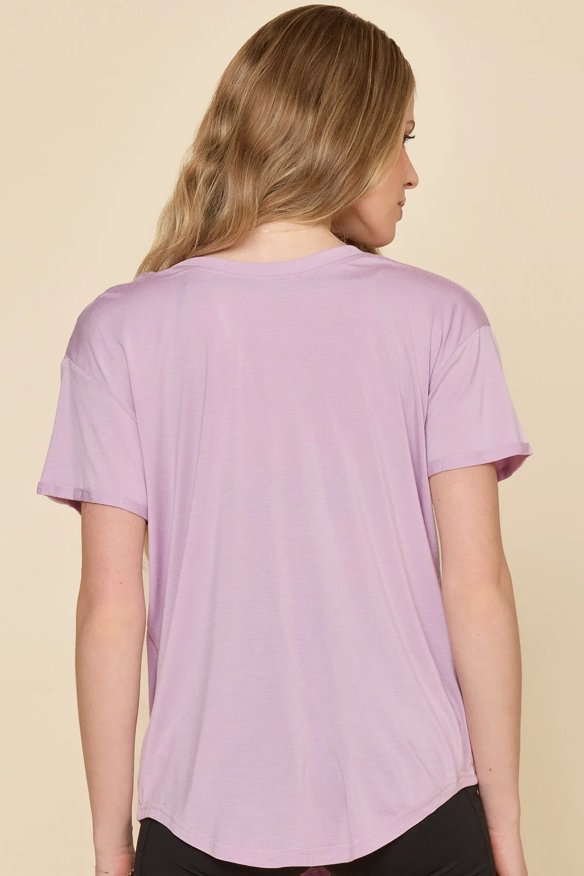 Reversible Deep V Tee - Pastel Orchid sold by POPFLEX product image thumbnail 2