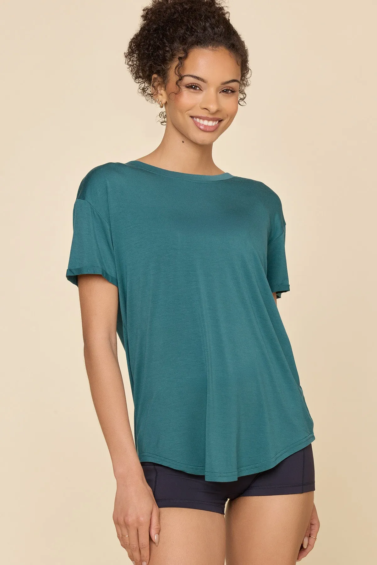 Reversible Deep V Tee - Pacific sold by POPFLEX product image thumbnail 5