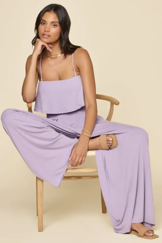 Go With The Flow Crop Top - Lavender Haze made by POPFLEX