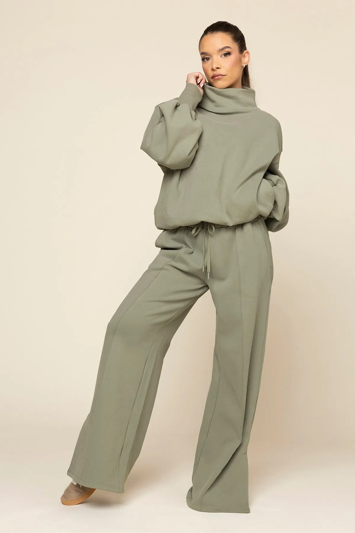 Ooey Gooey Mockneck Sweatshirt - Light Sage sold by POPFLEX product image thumbnail 2