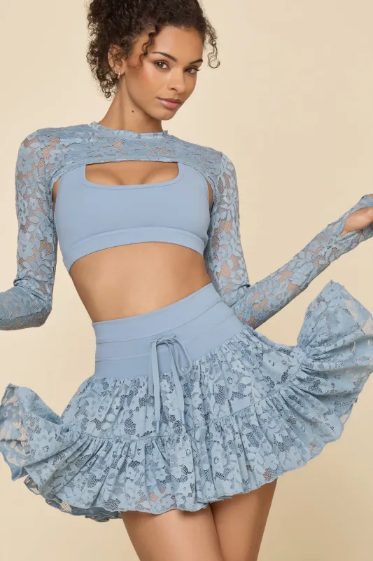 Lace Pirouette Skort - Blue Storm made by POPFLEX