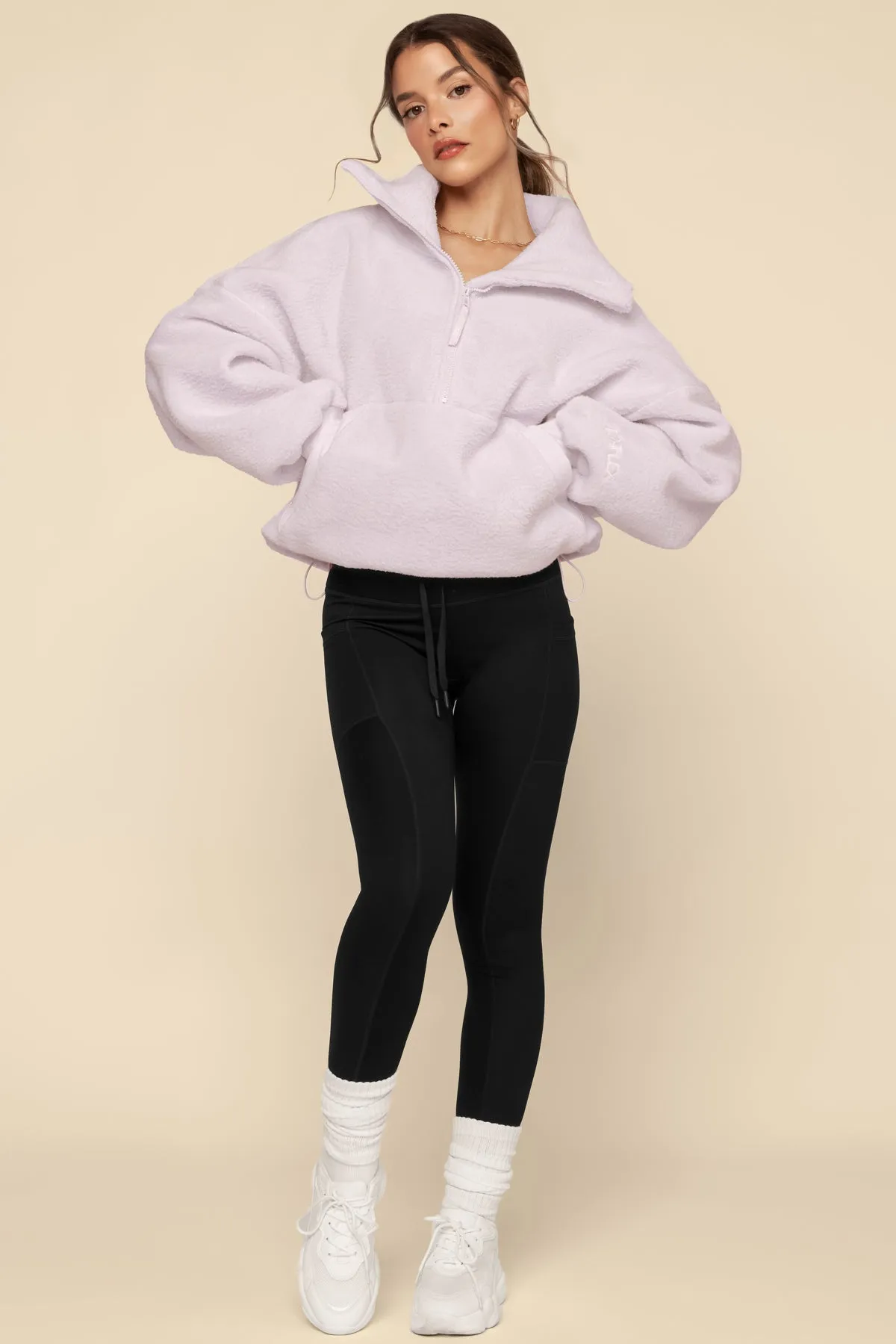 Big Hug Fleece Half Zip Sweater - Orchid Ice sold by POPFLEX product image thumbnail 4
