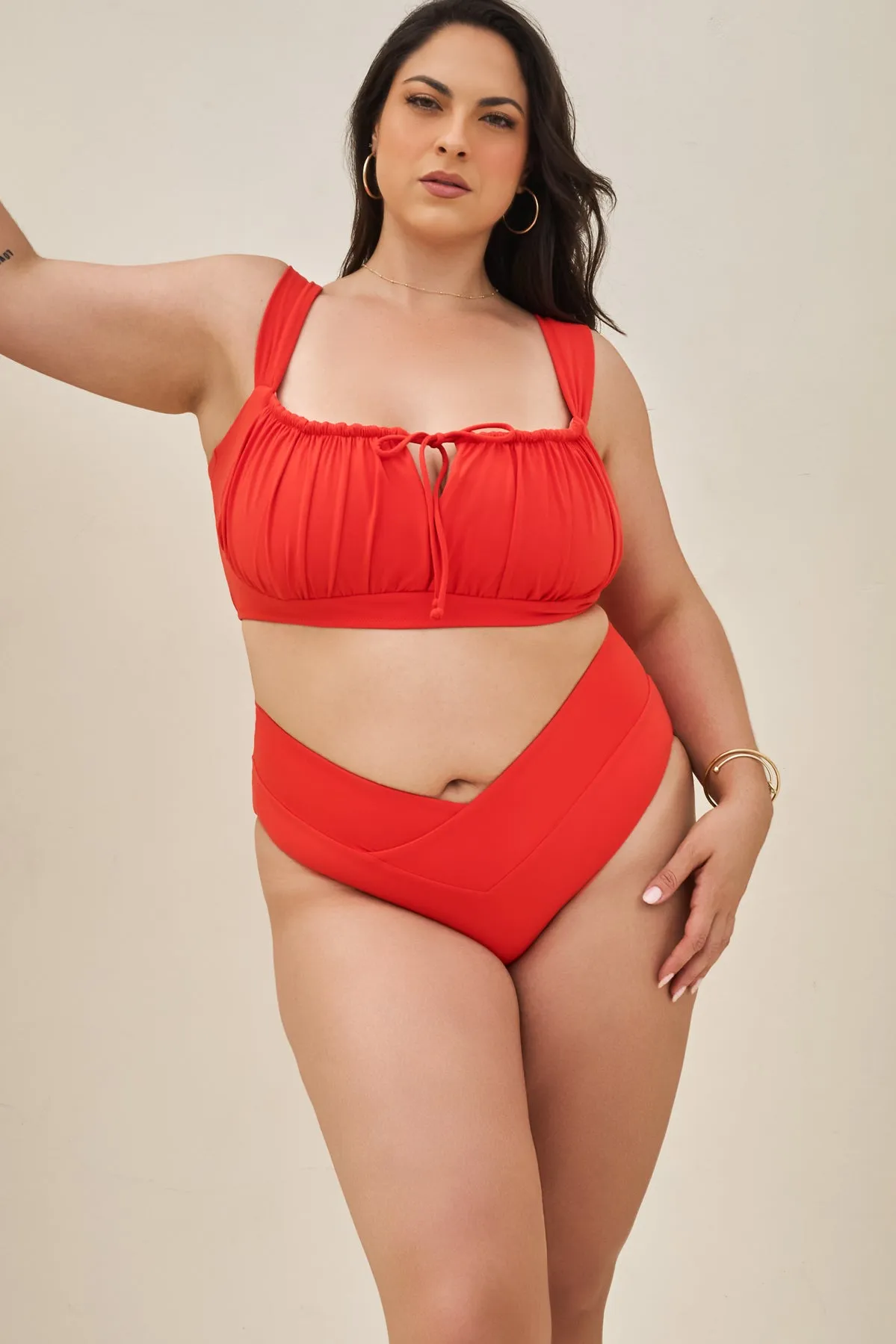 Crisscross Hourglass® Cheeky Bikini Bottom - Poppy sold by POPFLEX product image thumbnail 5