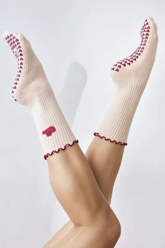 Yee Haw Studio Grip Socks - Tutu Pink made by POPFLEX