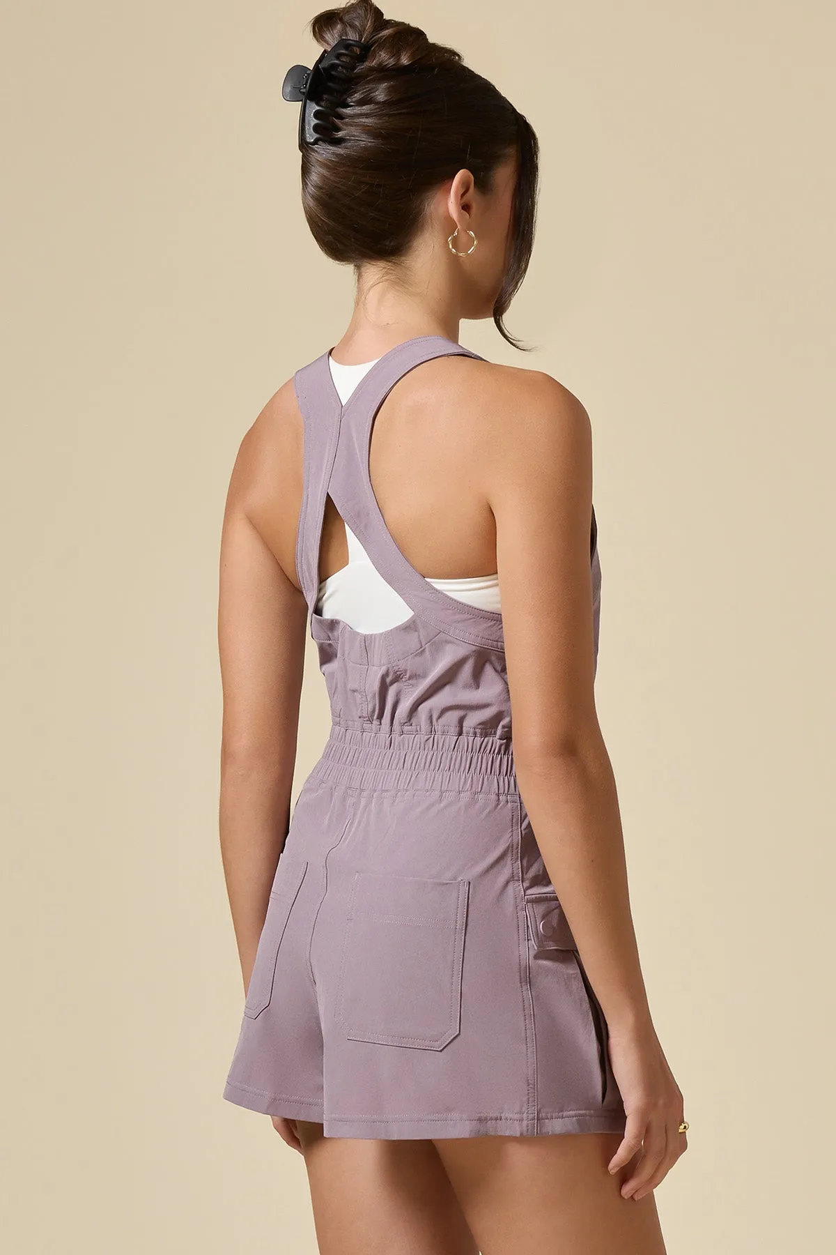 Take a Hike Shortalls - Dusty Mauve sold by POPFLEX product image thumbnail 3