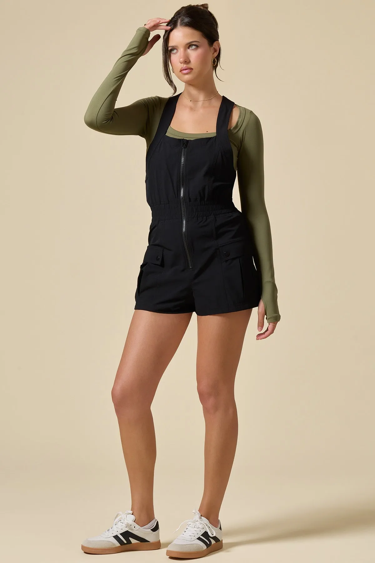 Take a Hike Shortalls - Black sold by POPFLEX product image thumbnail 4