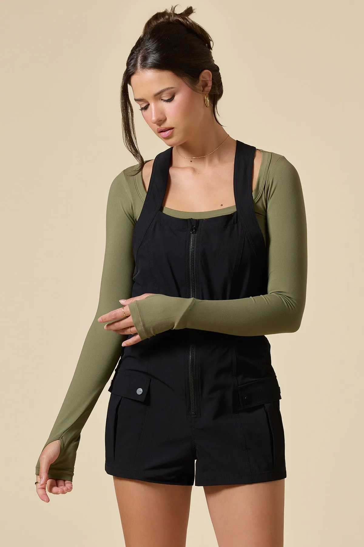 Take a Hike Shortalls - Black sold by POPFLEX product image thumbnail 5
