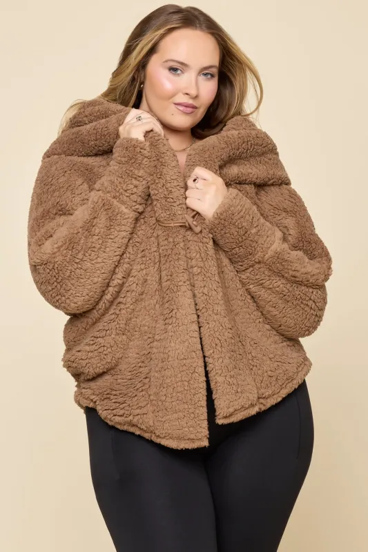 Cocoon Coat - Teddy Bear Brown made by POPFLEX