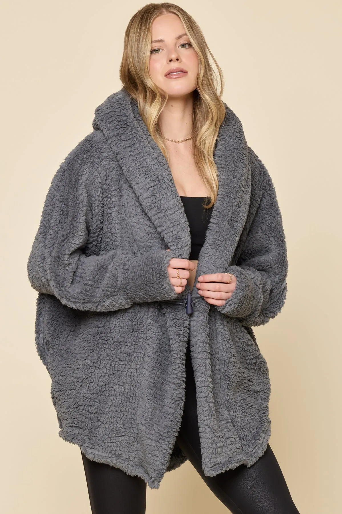 Cocoon Coat - Cool Grey sold by POPFLEX product image thumbnail 3