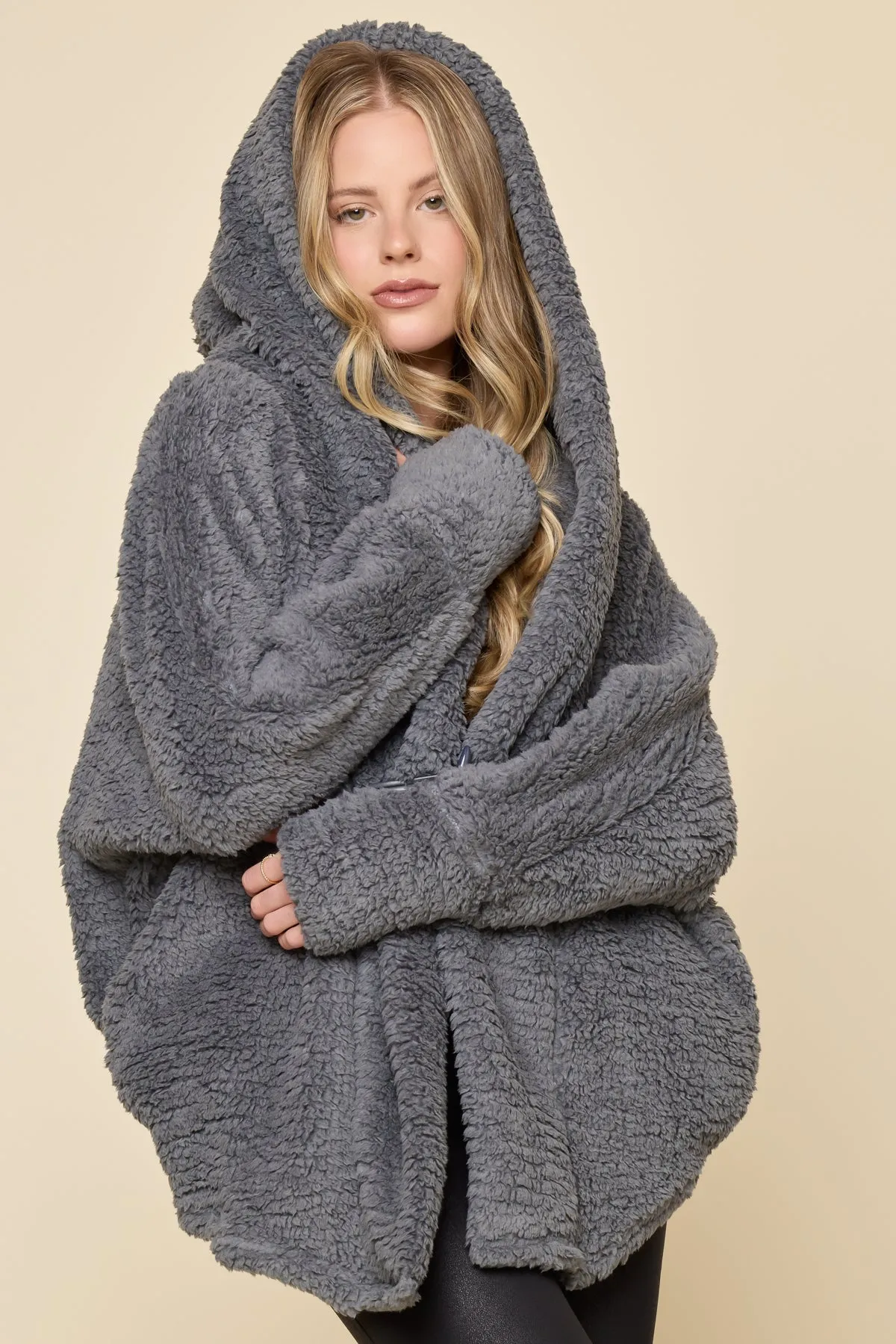 Cocoon Coat - Cool Grey sold by POPFLEX