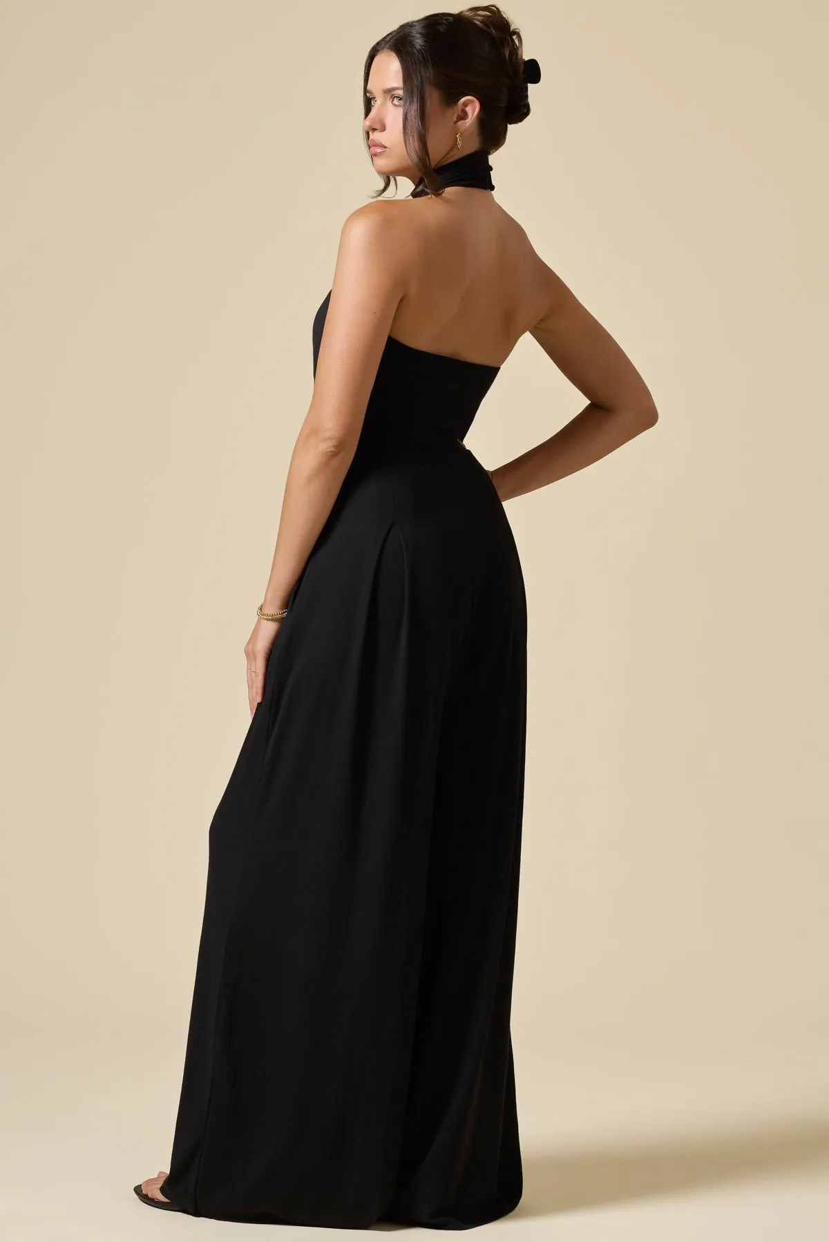 Mockneck Go With The Flow Jumpsuit - Black sold by POPFLEX
