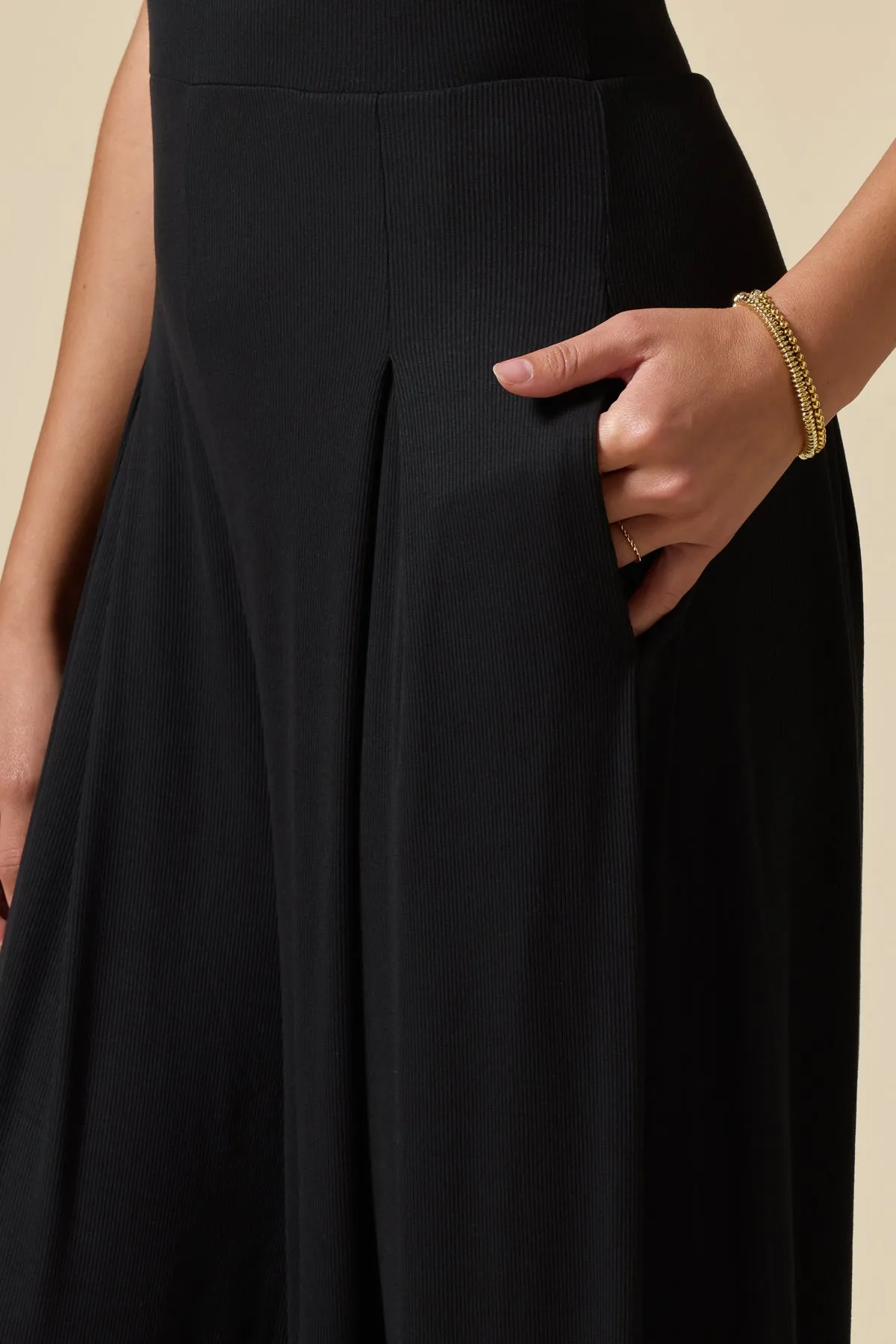 Mockneck Go With The Flow Jumpsuit - Black sold by POPFLEX product image thumbnail 3