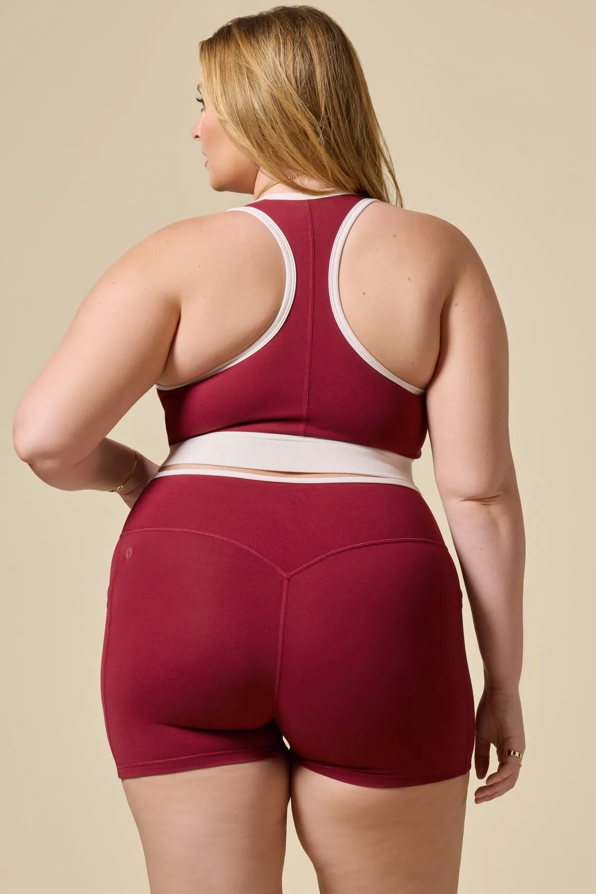 Crisscross Hourglass® Booty Short - Ruby Contrast sold by POPFLEX product image thumbnail 3