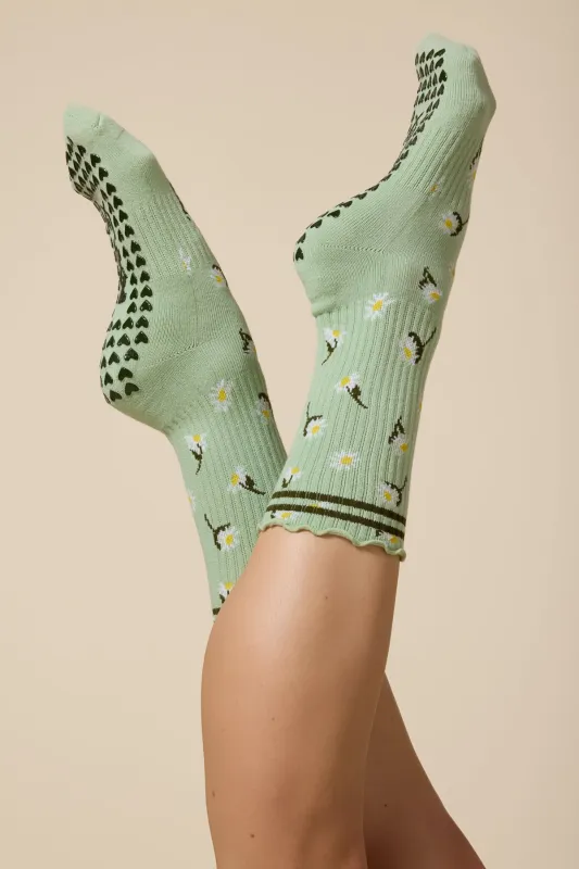 Studio Grip Sock - Dainty Daisy made by POPFLEX