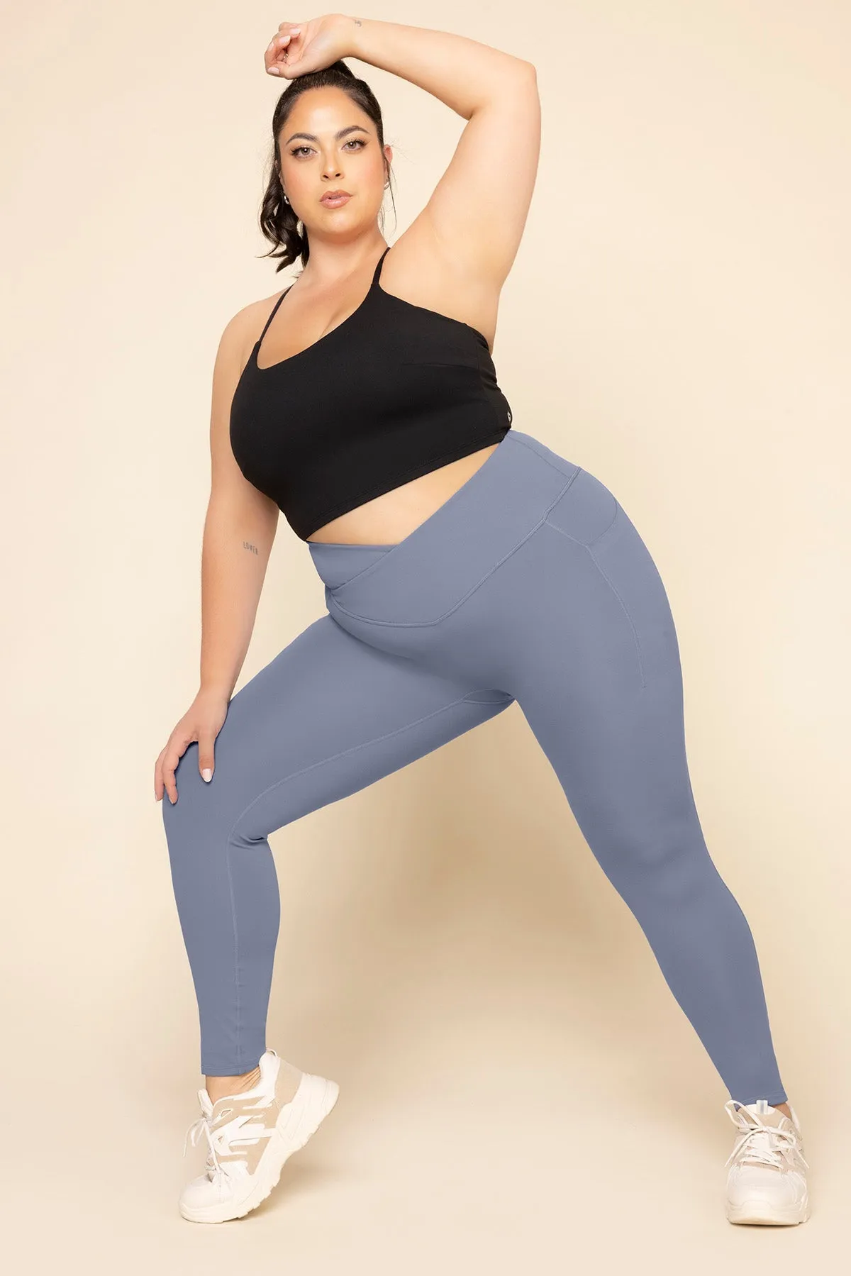 Crisscross Hourglass® Legging with Pockets - Blue Mist sold by POPFLEX product image thumbnail 4