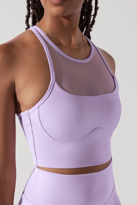 Celeste Mesh Crop Bralette - Digital Lavender sold by POPFLEX